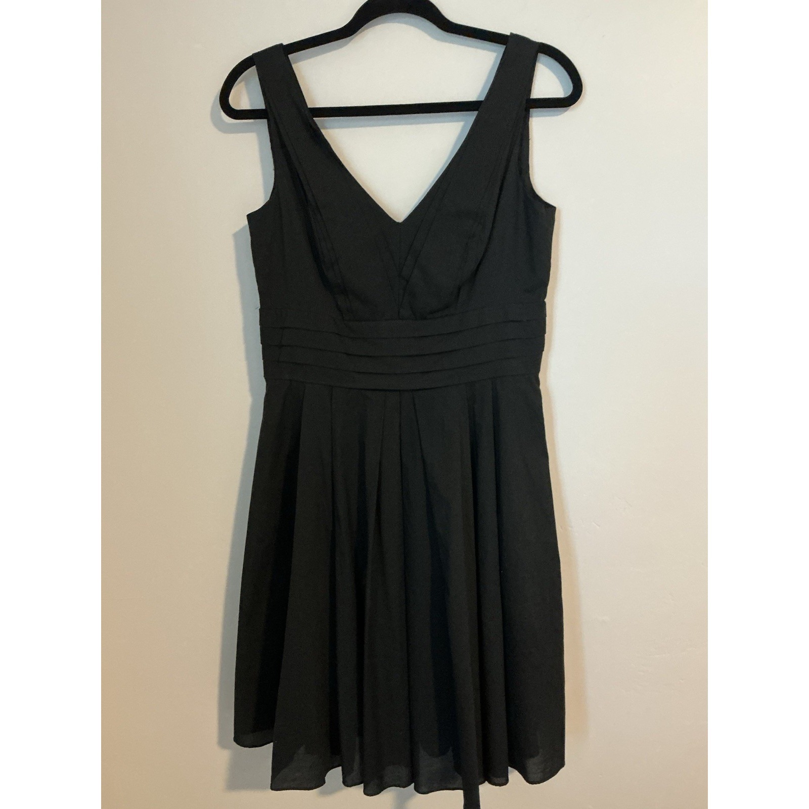 White House Black Market Lbd Cotton Fit And Flare Black Sz 6 Nwt $148